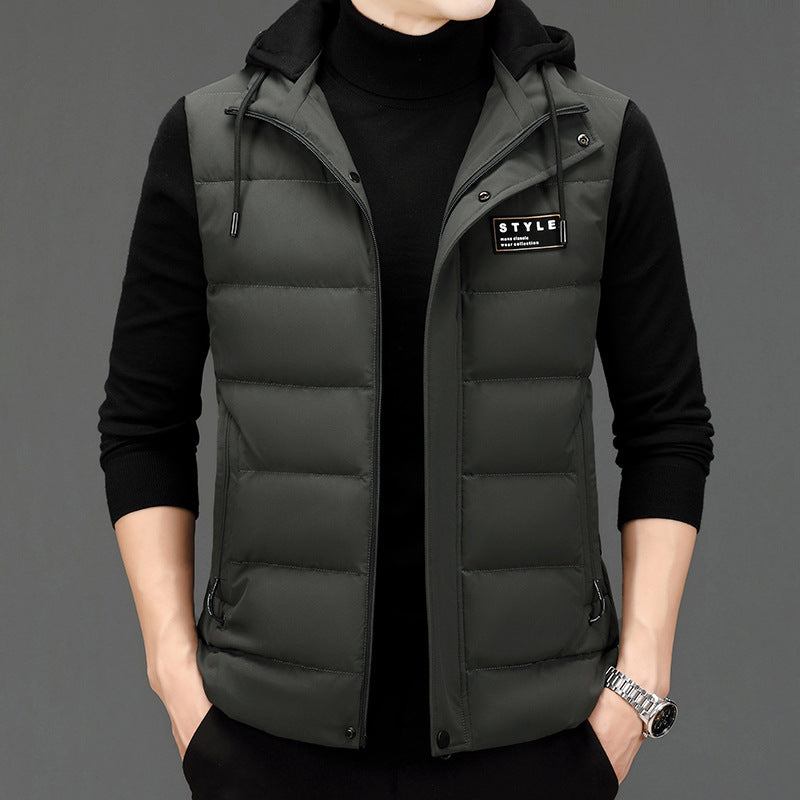 Men's Fashion Vest Versatile Down Jacket